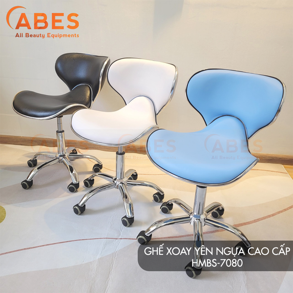 Ghế xoay spa cao cấp kiểu dáng yên ngựa HI-MEC HMBS-7080 với 3 màu lựa chọn