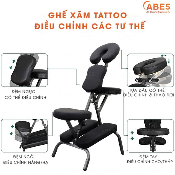 Ghế xăm tattoo, ghế massage đa năng Hi-MEC HMBS-1010