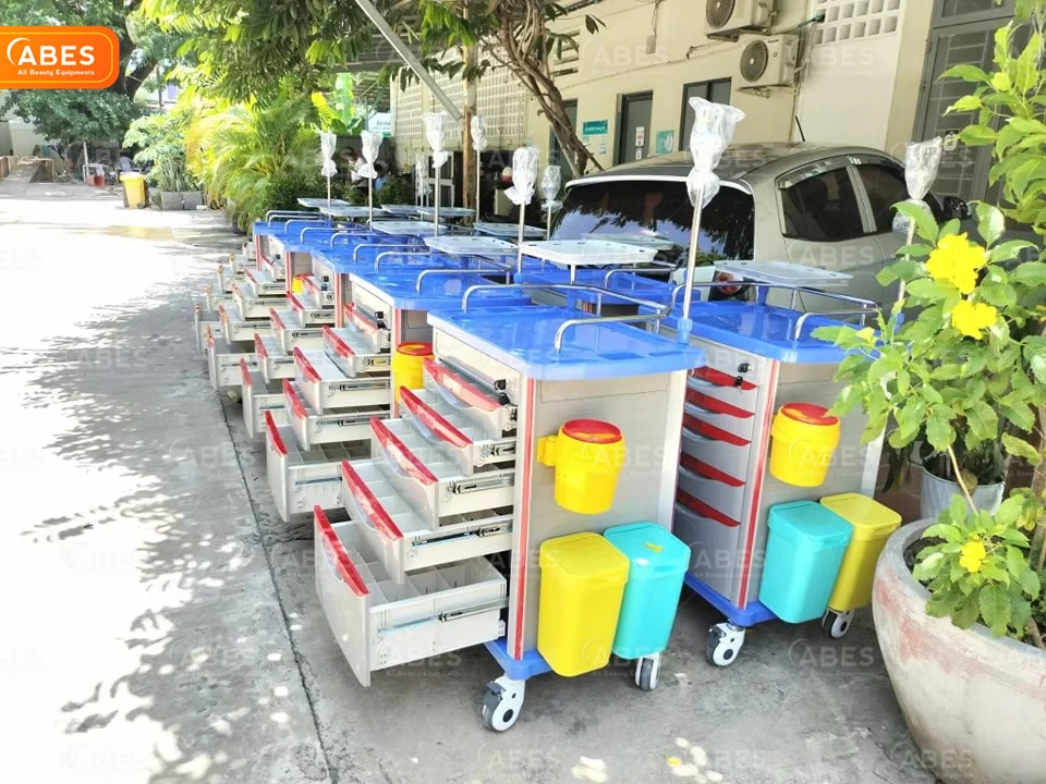 ABES cung cấp xe đẩy thuốc cấp cứu Hi-MEC chính hãng