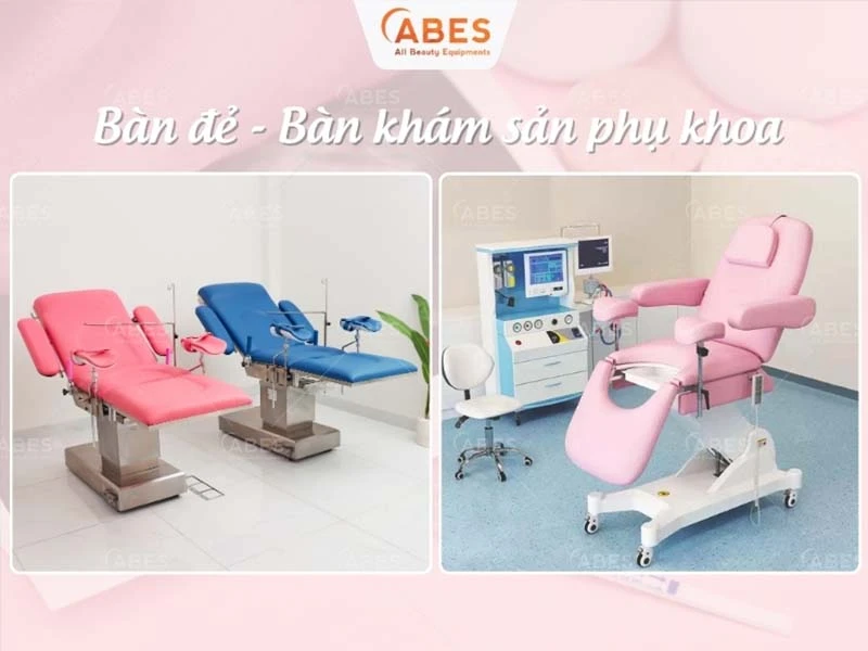 Bàn khám sản phụ khoa, bàn đẻ dùng để thăm khám, chẩn đoán, siêu âm thai