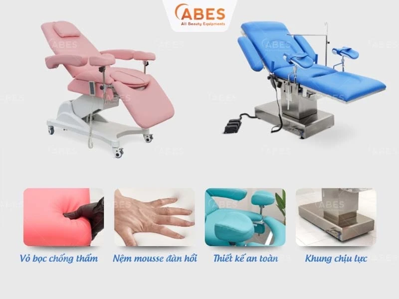 Cấu tạo vật liệu là nền tảng đầu tiên để đảm bảo bàn sản phụ khoa, bàn đẻ