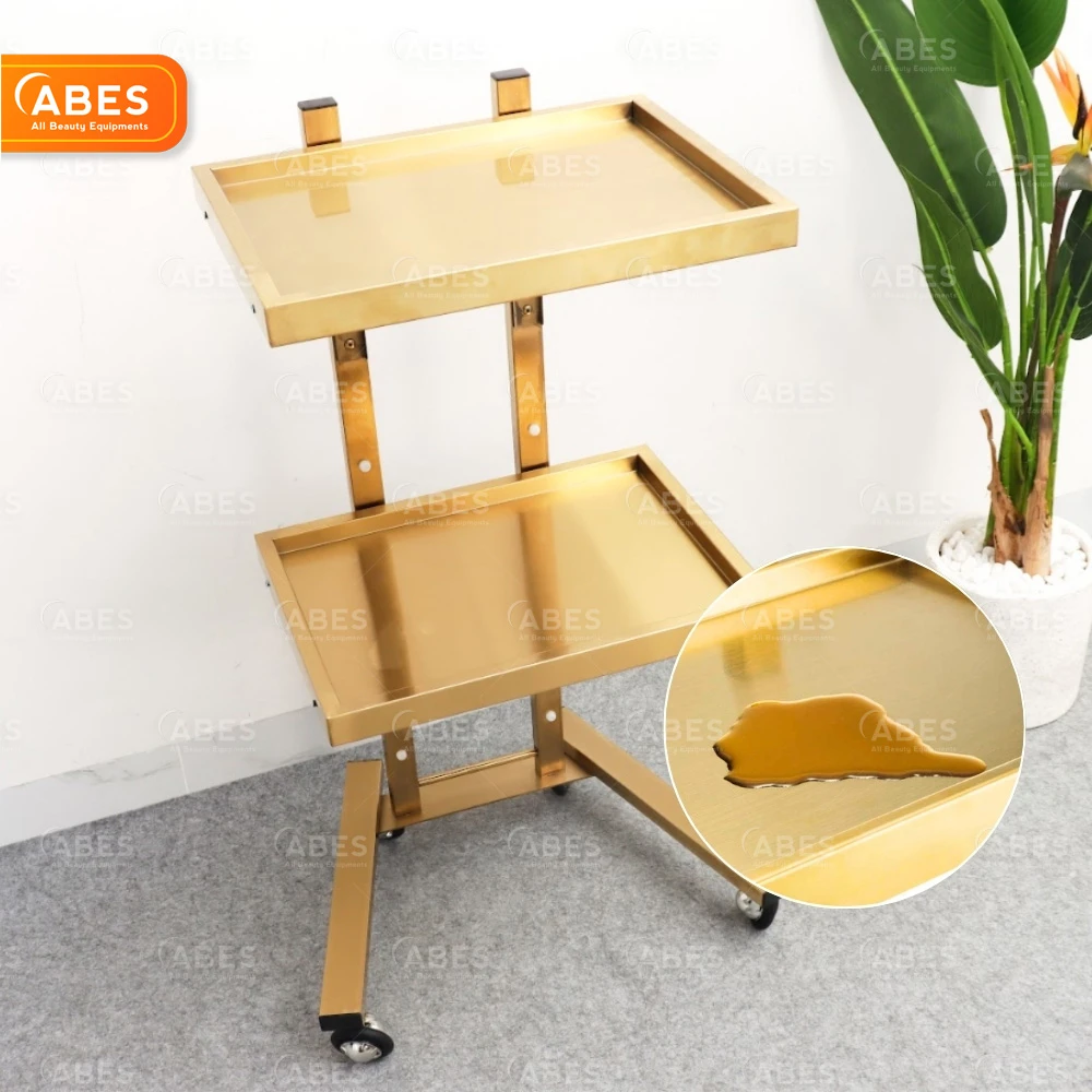 Xe đẩy y tế 2 tầng Hi-MEC được thiết kế với inox cao cấp