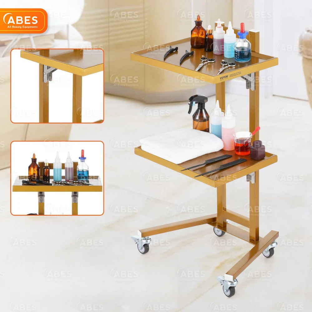 Xe đẩy y tế 2 tầng Hi-MEC HMTL-5090 ứng dụng tại salon, cơ sở làm đẹp