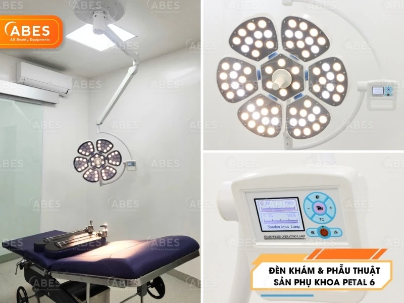 Petal 6 là dòng đèn khám & phẫu thuật sản phụ khoa chuyên dụng