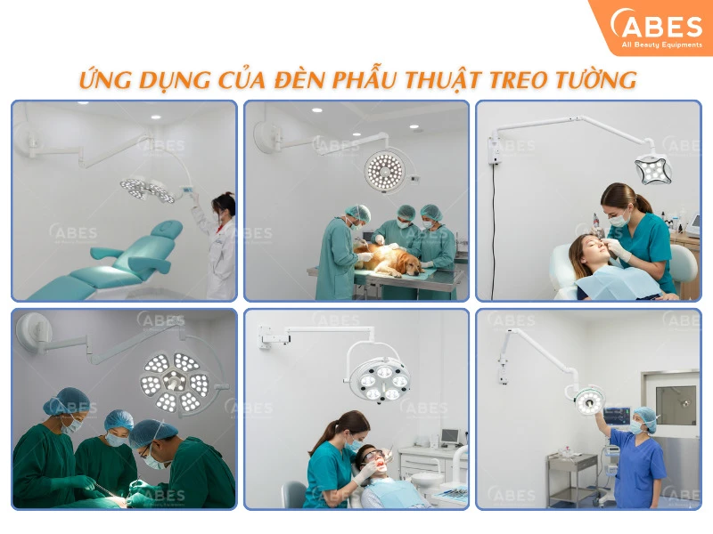 Đèn phẫu thuật treo tường được ứng dụng rộng rãi tại nhiều cơ sở y tế và làm đẹp khác nhau