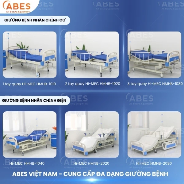 ABES Việt Nam - Cung cấp đa dạng giường bệnh nhân, giường y tế thương hiệu Hi-MEC