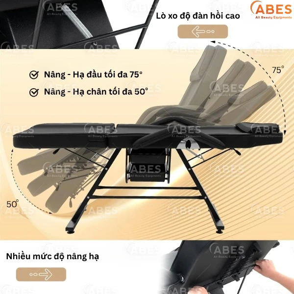 Giường thẩm mỹ chỉnh cơ - Dễ dàng điều chỉnh đầu - chân