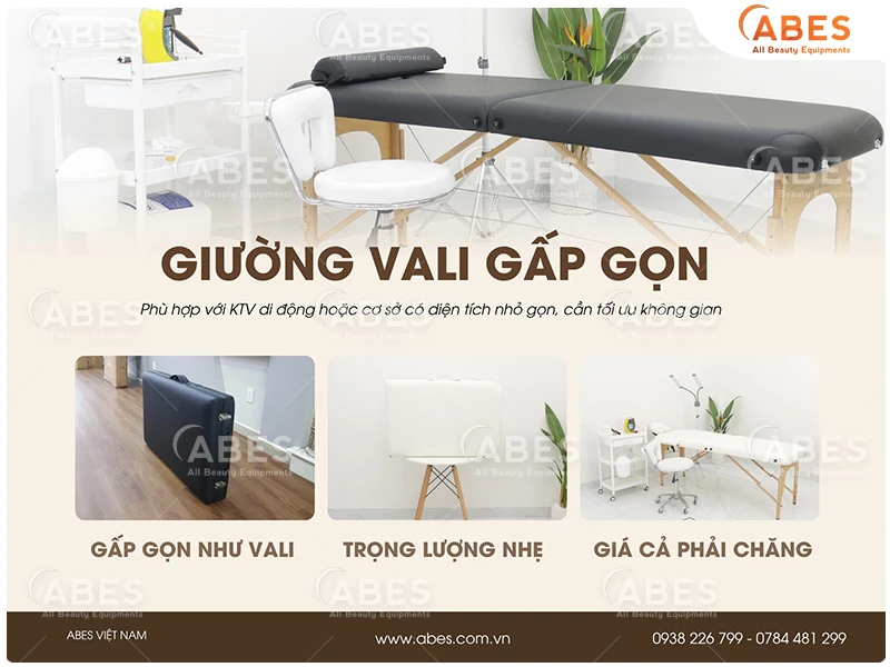 Giường vali gấp gọn, đơn giản & dễ sử dụng