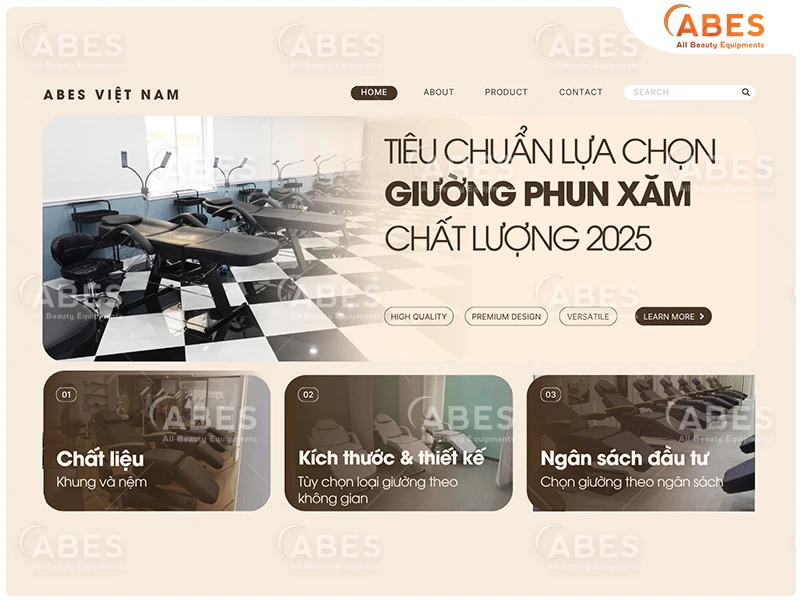 Một số tiêu chuẩn khi lựa chọn giường phun xăm chất lượng 2026