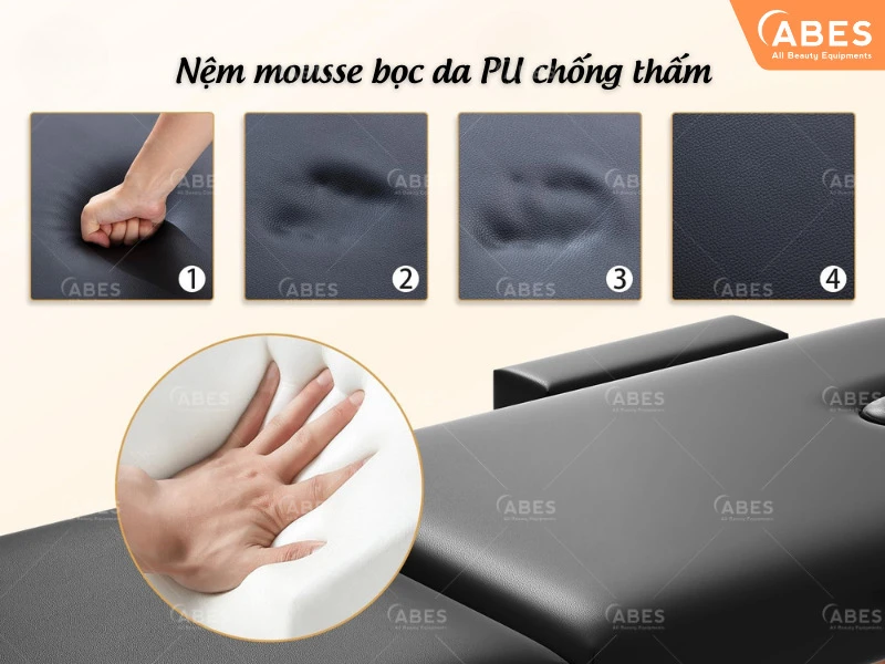 Giường vali gấp gọn Hi-MEC được sản xuất với vật liệu nệm cao cấp