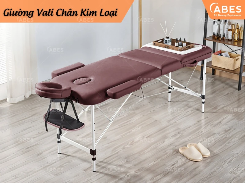 Giường vali chân kim loại - Thiết kế gọn nhẹ