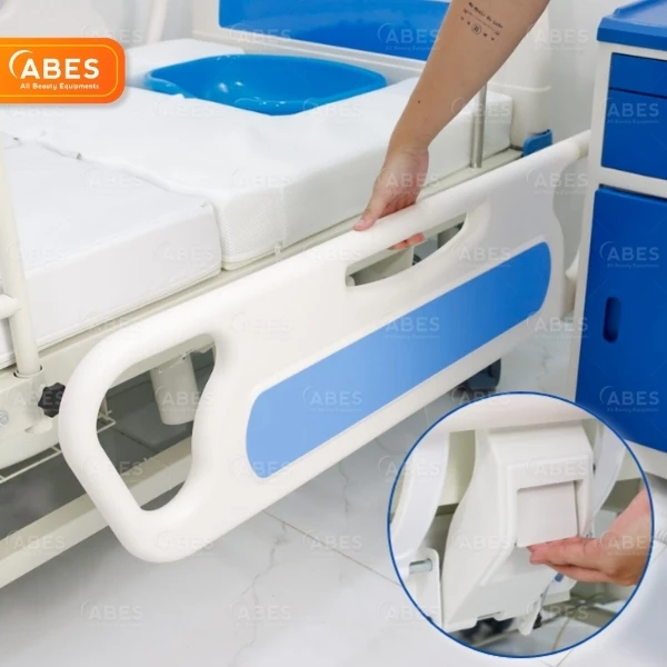 Lan can nâng/hạ dễ dàng, đảm bảo an toàn cho người nằm