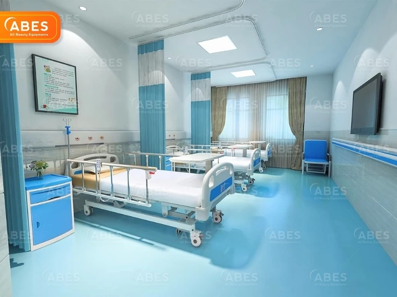 Giường bệnh nhân hiện đại tích hợp nhiều tính năng điều khiển tự động tiện lợi, an toàn