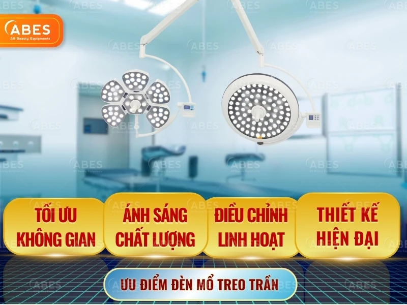 Ưu điểm nổi bật đèn mổ treo trần