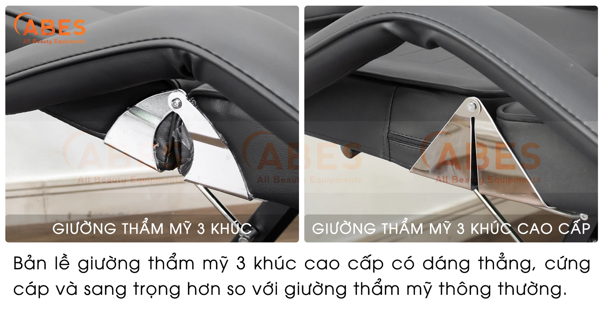 Giường thẩm mỹ 3 khúc với chiều cao mặt nê
