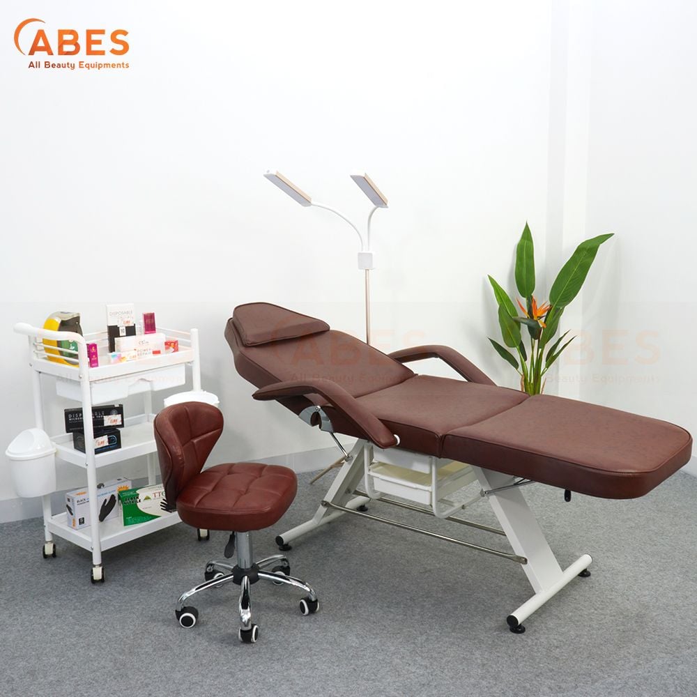 Giường phun xăm chỉnh cơ Hi-MEC HMBB 8250 màu nâu