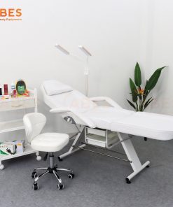 Giường phun xăm 3 khúc HMBB 8250 màu trắng