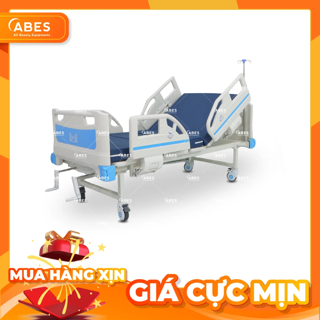 Giường Bệnh Nhân 2 Tay Quay Full Nhựa Hi-MEC DL-SY-01
